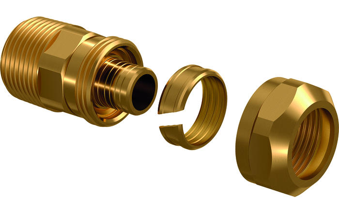 Зажимной штуцер с наружной резьбой USYSTEMS (UPONOR) PN10